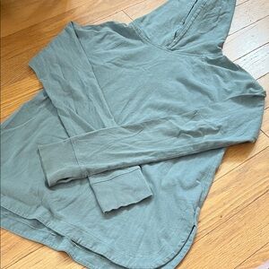 Crewcuts Sage Green Girls Hoodie XL (1214) w/ Curved Hem and Thumbholes